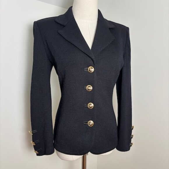 St. John Basics black Santana jacket, US6 - Picture 1 of 7